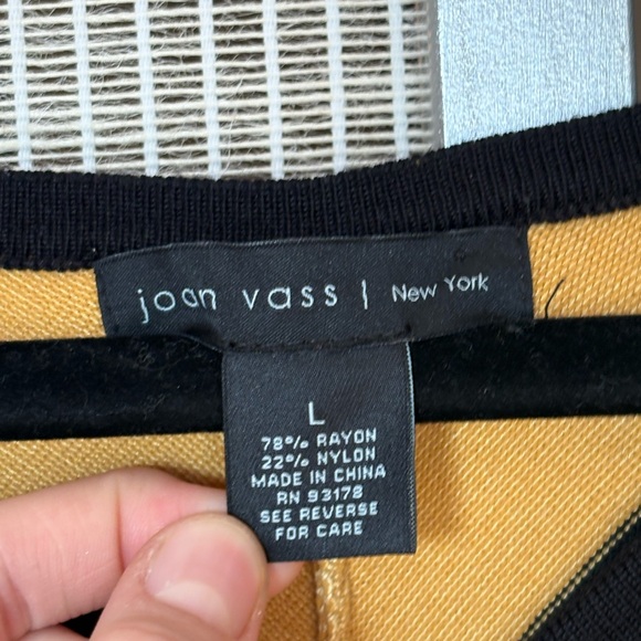 Striped Black and Gold Women's Sweater - Picture 3 of 5